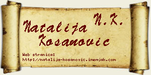 Natalija Kosanović vizit kartica